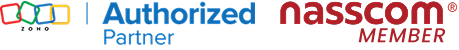 nasscom and zoho authorize partner logo